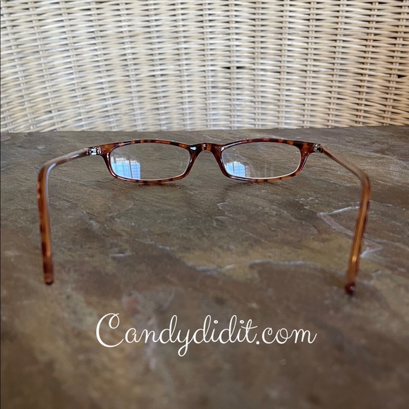 NWT Brown Tortoise Frames With Tiny AB Crystals Bling Reader Glasses 1.00 & Case - Picture 7 of 12